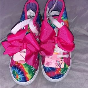 Kids Tie Dye Bow Sneakers